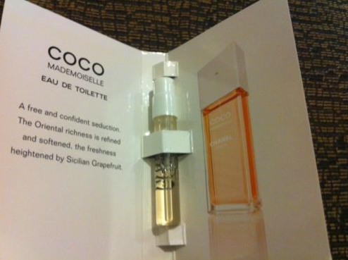 Picture of my Chanel Coco Perfume Free Sample