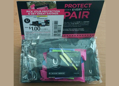 Picture of my U By Kotex Panty Liners and Tampons Free Sample Pack